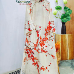 Áo dài Tết hoa đào Amreborn