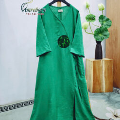 Váy thêu tay hoa chanh mặt nguyệt