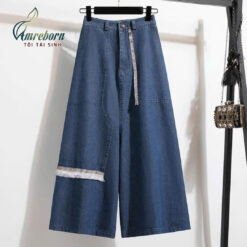 Quần Jean mix dải thổ cẩm Amreborn