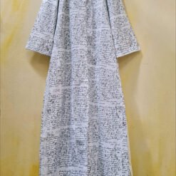 BST váy áo dài linen hoa nhí dáng suông cách tân